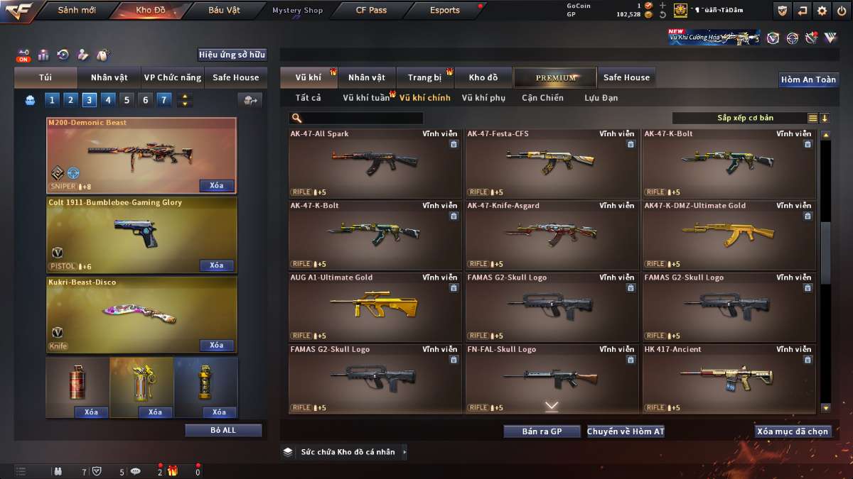 shop acc cf uy tin gia re